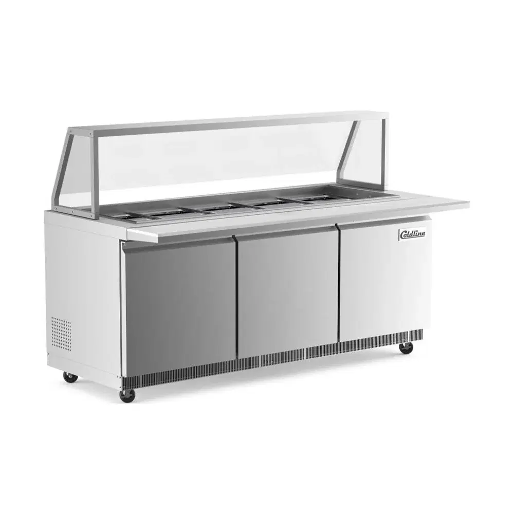 Coldline 72" Stainless Steel Refrigerated Salad Bar / Cold Food Table, 1 Year Warranty