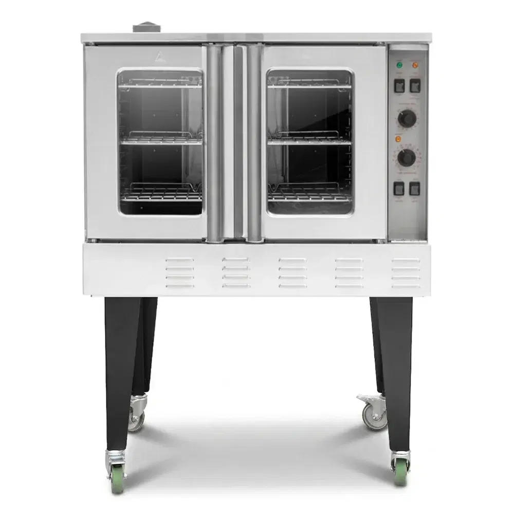 ProKitchen Series 39" Single Deck Gas Convection Oven with Legs, Full Size, Deep Depth, 60,000 BTU - Convertible