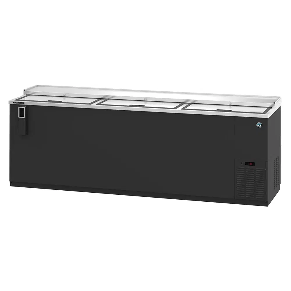 Hoshizaki CC95 95" CC Series Forced Air Bottle Cooler - Holds (1408) 12 oz Bottles, Lid Locks, Stainless Steel, 115v