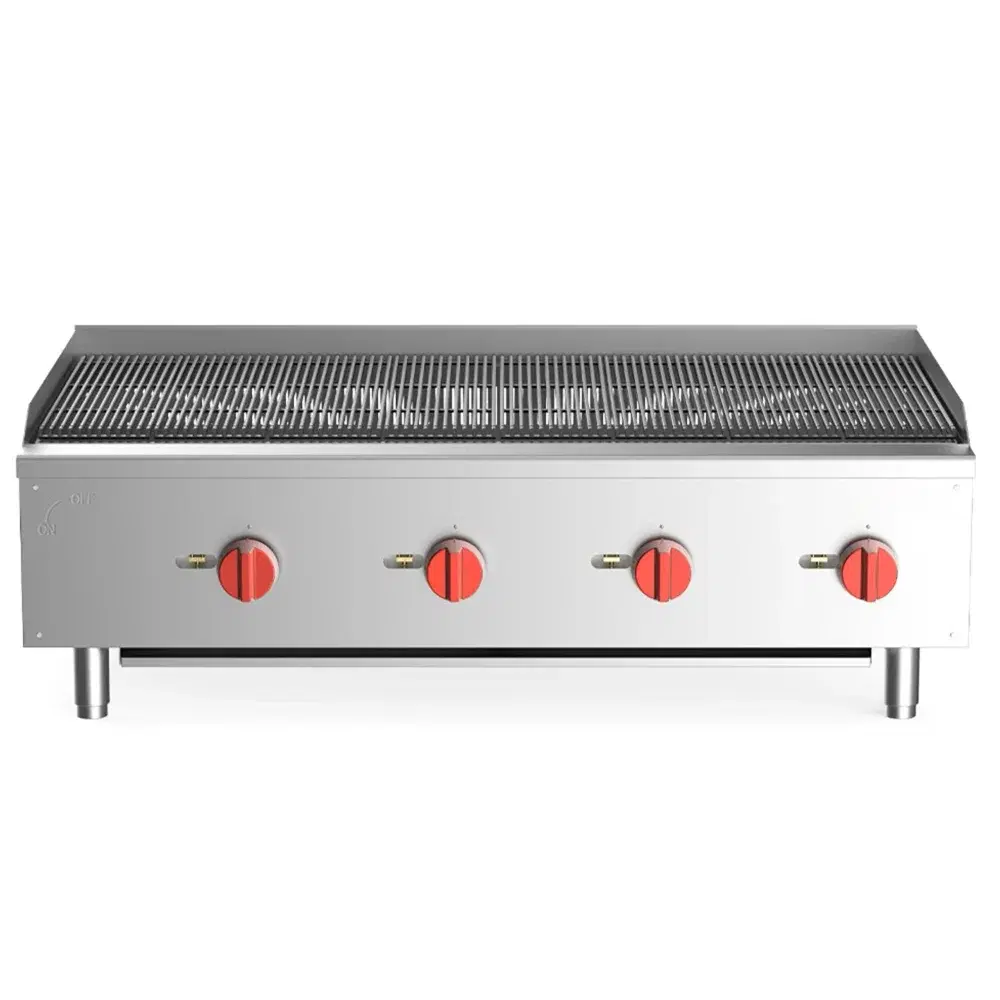 ProKitchen Series 48" Countertop Radiant Charbroiler, 4 Burners, Natural Gas, 120,000 BTU