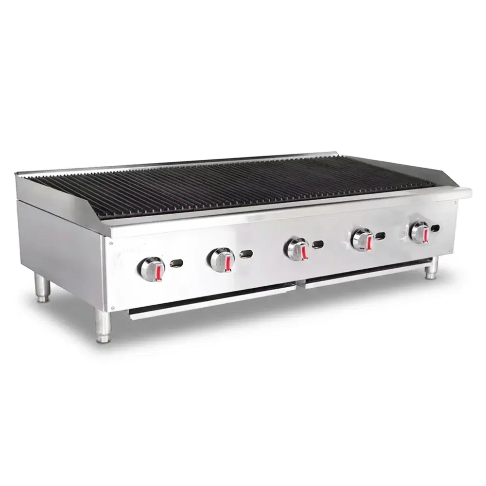 ProKitchen Series 60" Countertop Radiant Charbroiler, 6 Burners, Natural Gas, 150,000 BTU