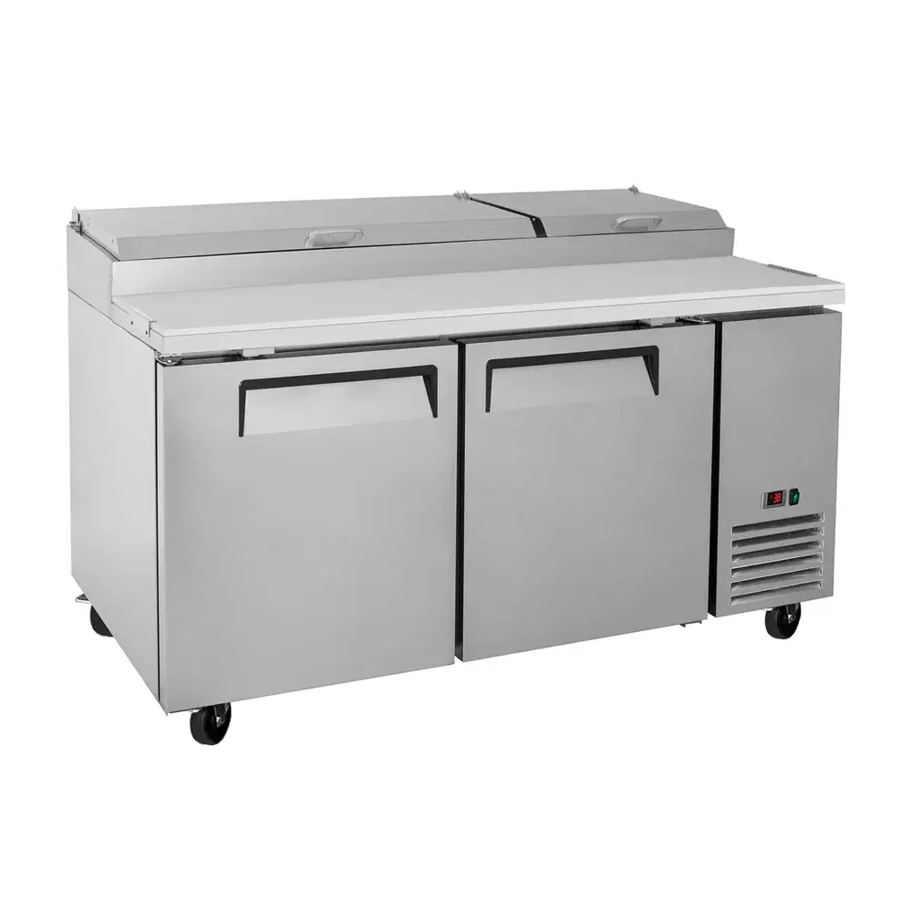 CoolEdge Series 67" Pizza Prep Refrigerator, 2 Doors, 20.8 Cu.ft, Stainless Steel