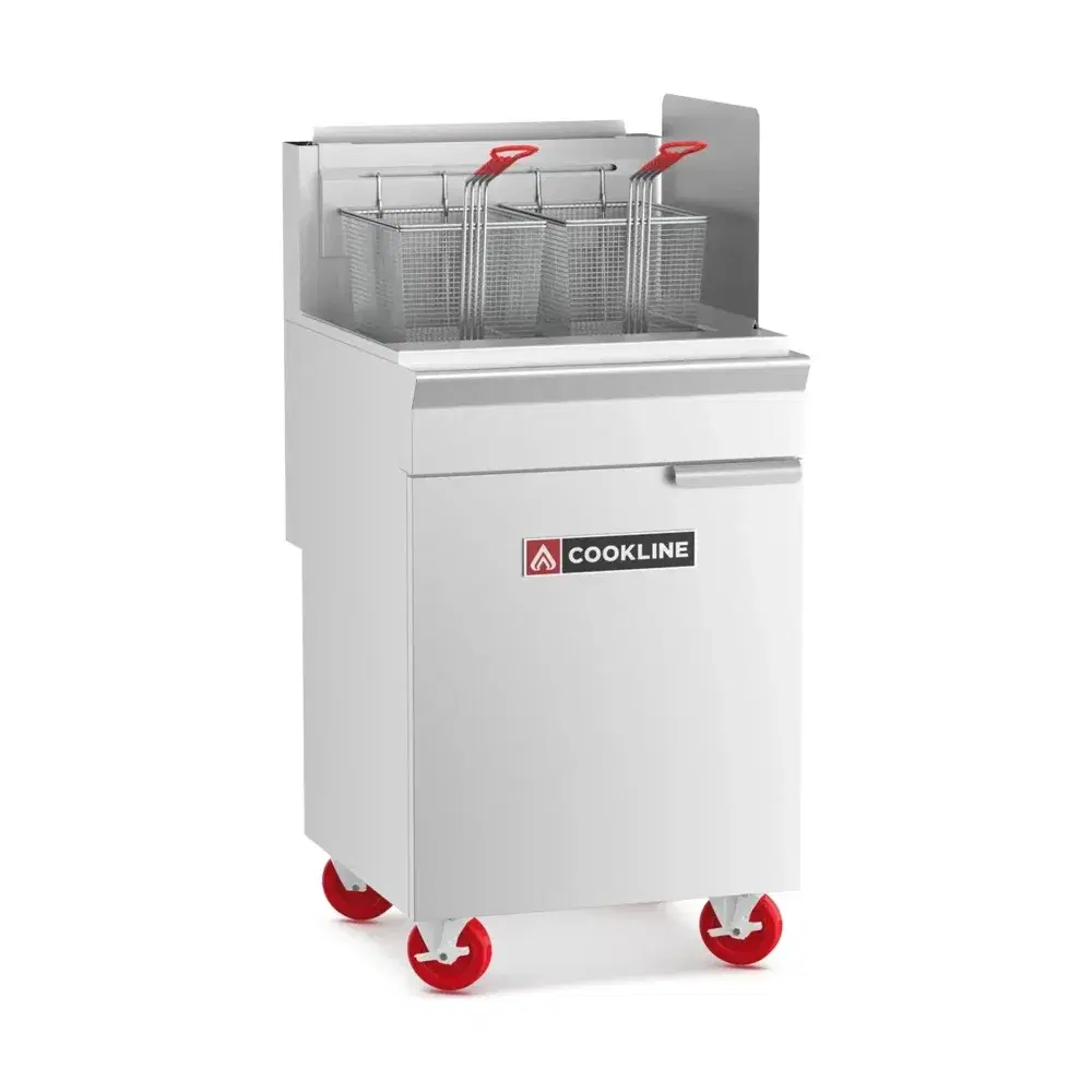 Cookline 16" Commercial Gas Fryer, 75 lbs Oil Capacity, Natural Gas, 150,000 BTU