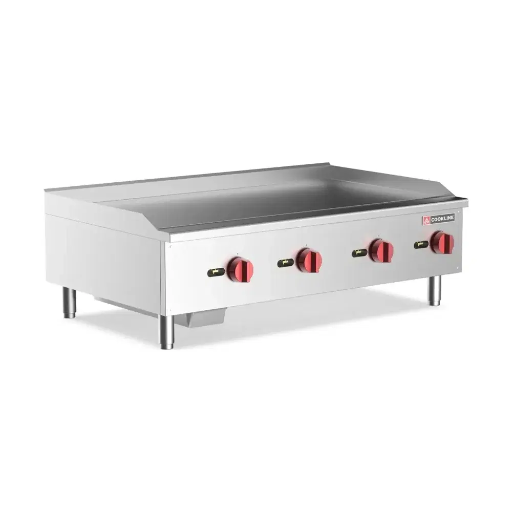 Cookline 48" Countertop Gas Griddle, 4 Burners, Manual Controls, 120,000 BTU - Convertible