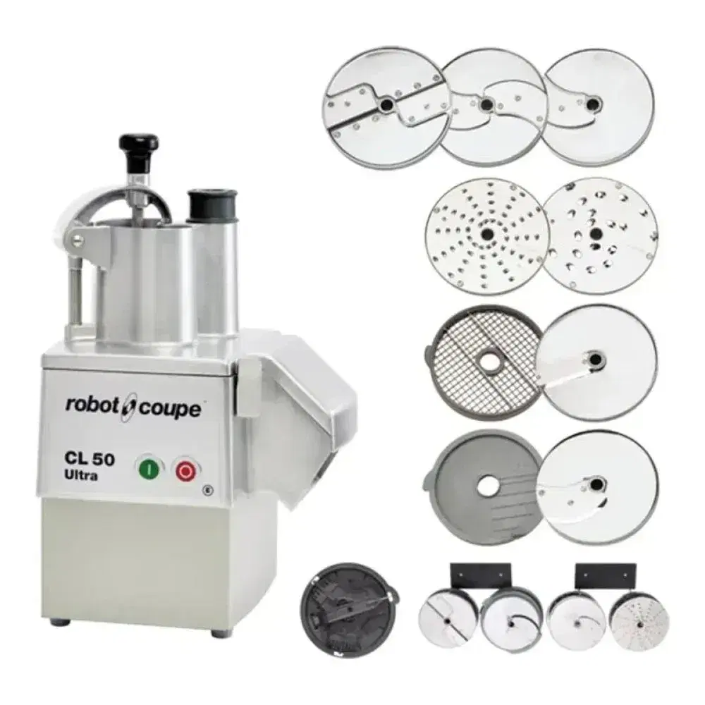 Robot Coupe CL50EUREST Food Processor with 9 Discs, Dice Cleaning Wall Holder Kits, 1 HP, 120 V