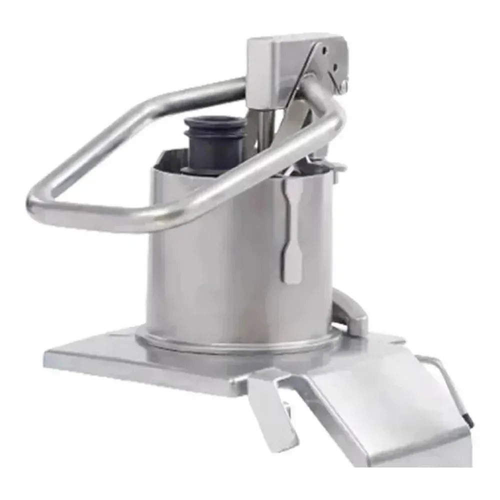 Robot Coupe heavy-duty stainless steel food processor with full-moon pusher for safe continuous feeding in hotel and restaurant kitchens.