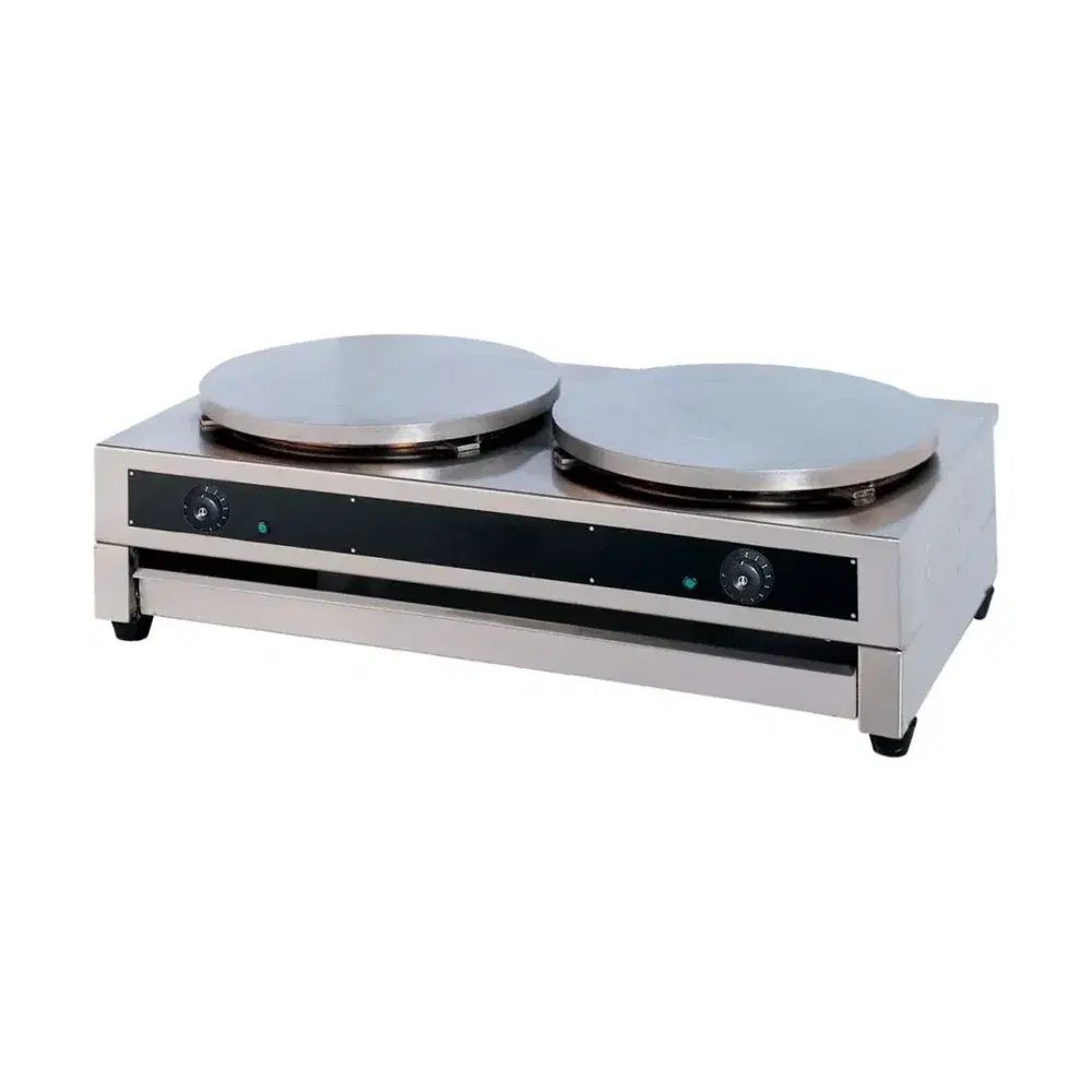 Cookline 16" Electric Dual Cast Iron Crepe Maker with 2 x 3000W, 240V, 1 Year Warranty