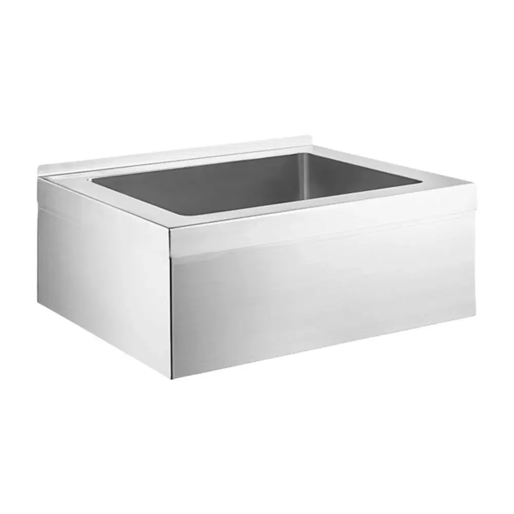 ChefPro Series 25" 1 Compartment Floor Mop Sink, 304 Stainless Steel, 20" x 16" x 6" Bowl