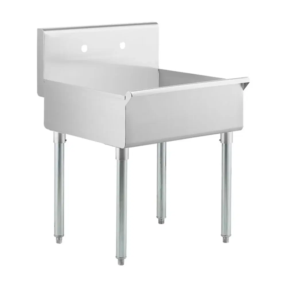 ChefPro Series 24" Floor Mop Sink, 18-Gauge, 430 Stainless Steel, 24" x 21" x 8" Bowl