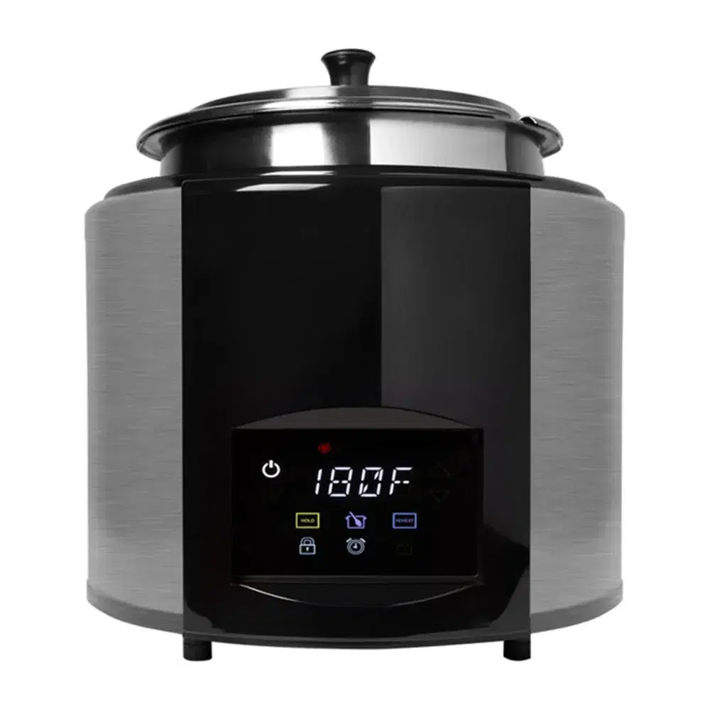 ChefPro Series 11 qt. Round Brushed Aluminum Soup Rethermalizer / Warmer, 800W, 100/120V