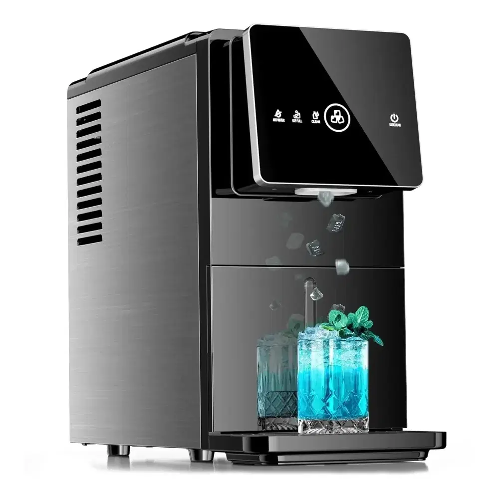 ChefPro Series Countertop Nugget Ice Maker, 33 lbs/day, 1.8L Water Tank, Automatic Ice Dispensing, Black