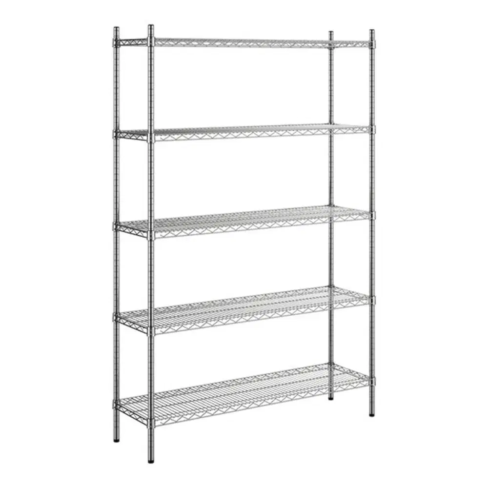 ChefPro Series 14" x 48" NSF Chrome 5-Shelf Kit with 72" Posts