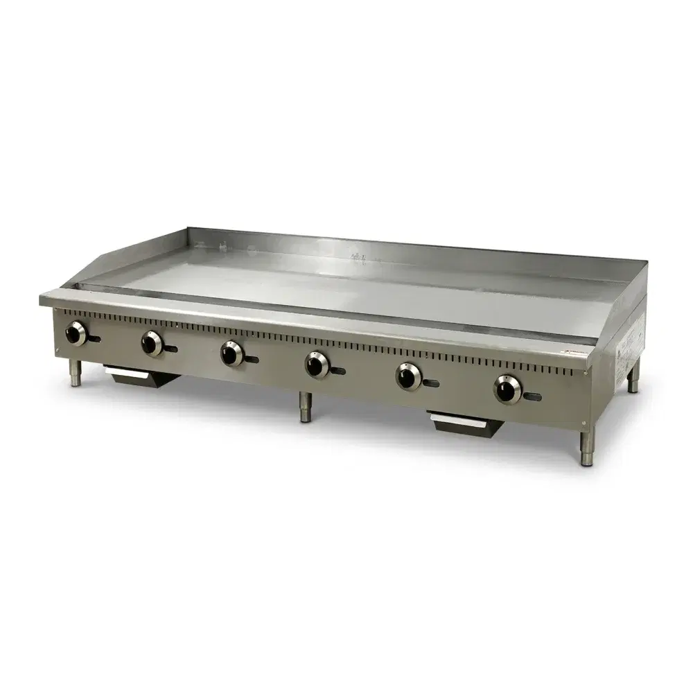 ChefPro Series 72" Countertop Gas Griddle with 6 Burners, 180,000 BTU - Convertible