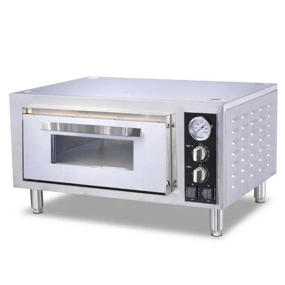 ProKitchen Series 28" Electric Single Deck Countertop Pizza Oven, 1 Door, Stainless Steel, 120V, 1 Year Warranty