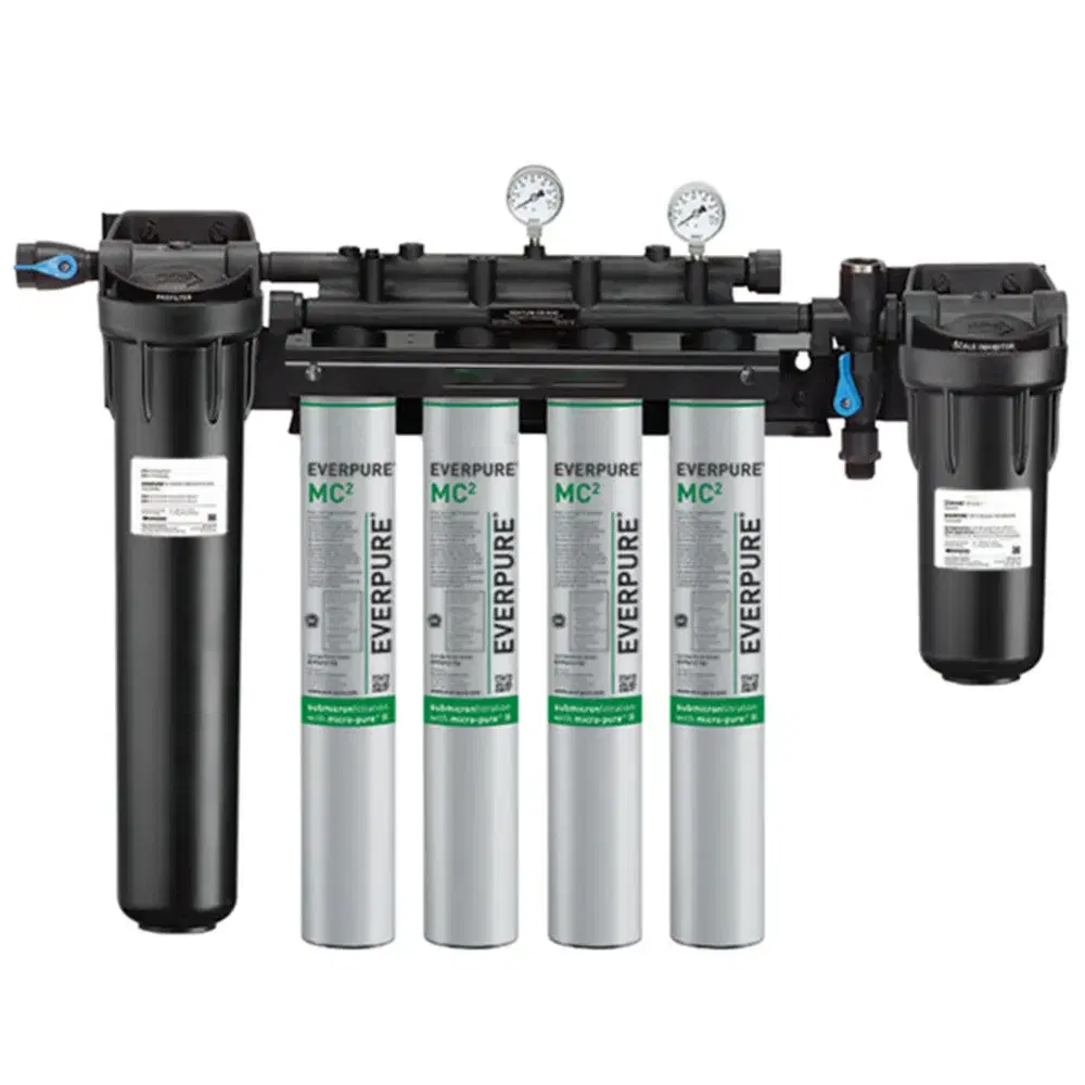 ChefPro Series High Flow CSR Quad-MC2 Water Filtration System with Pre-Filter - 0.2 Micron and 6.7 GPM
