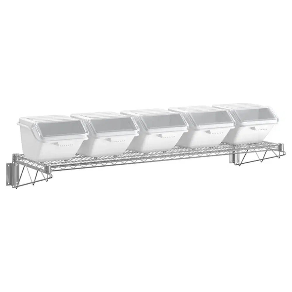 ChefPro Series 18" x 60" Wall Mounted Ingredient Bin Shelving Kit with 5 Clip-In Shelf Bins