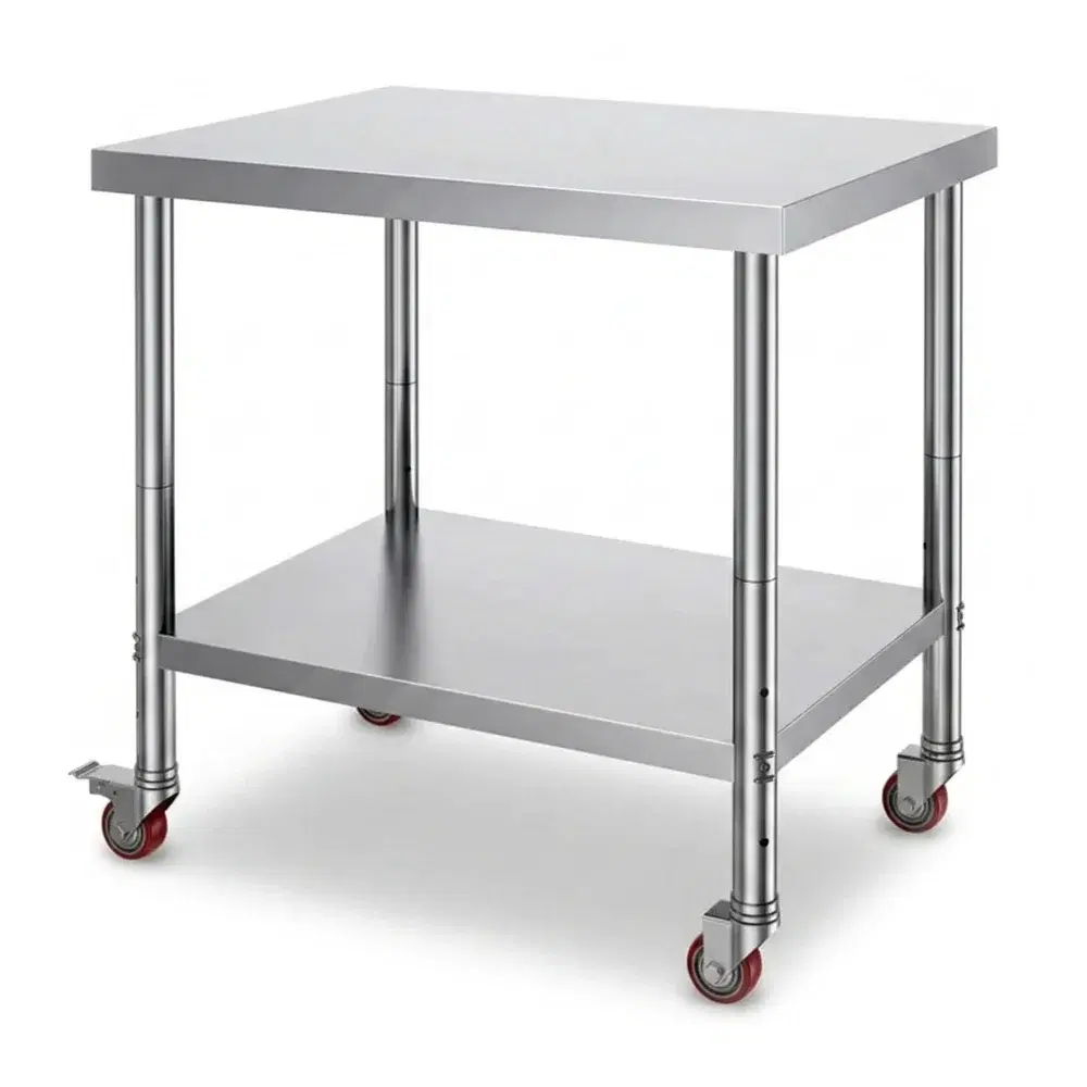 ChefPro Series Stainless Steel Work Table with 3 Adjustable Height Levels, 700 lbs, 30" x 36" x 34"