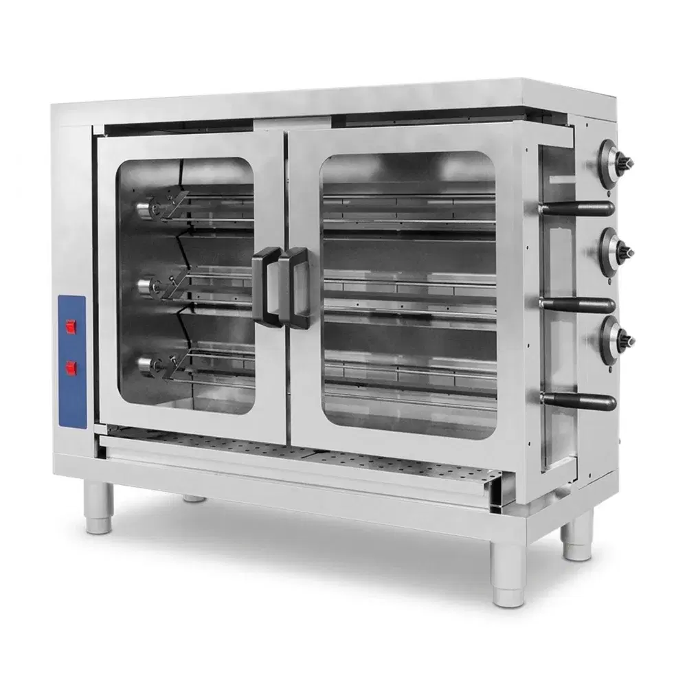 Pegasus CR-3E 47" Electric Rotisserie Oven with 3 Spits, 208V, 3 Phase
