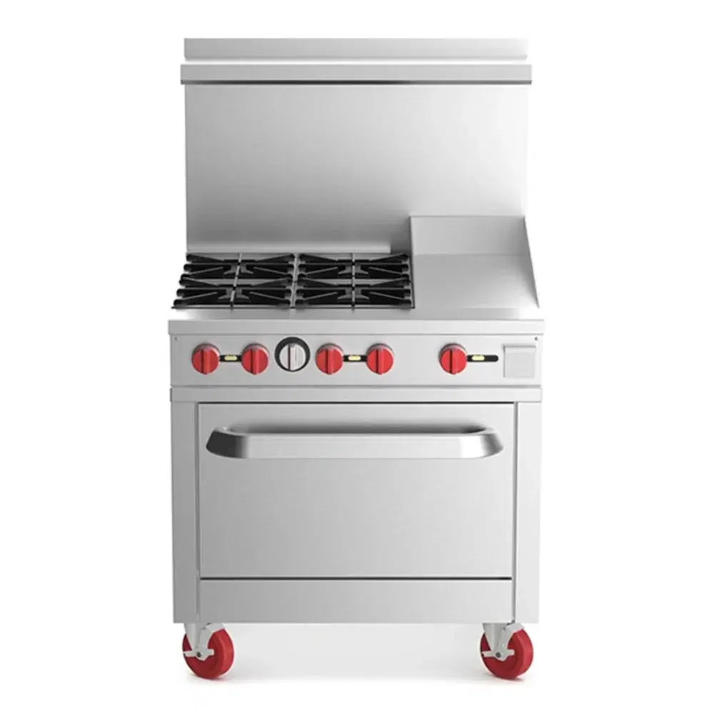 ProKitchen Series 36" Gas Range with 4 Burners, 12" Griddle & Oven, Liquid Propane - 171,000 BTU