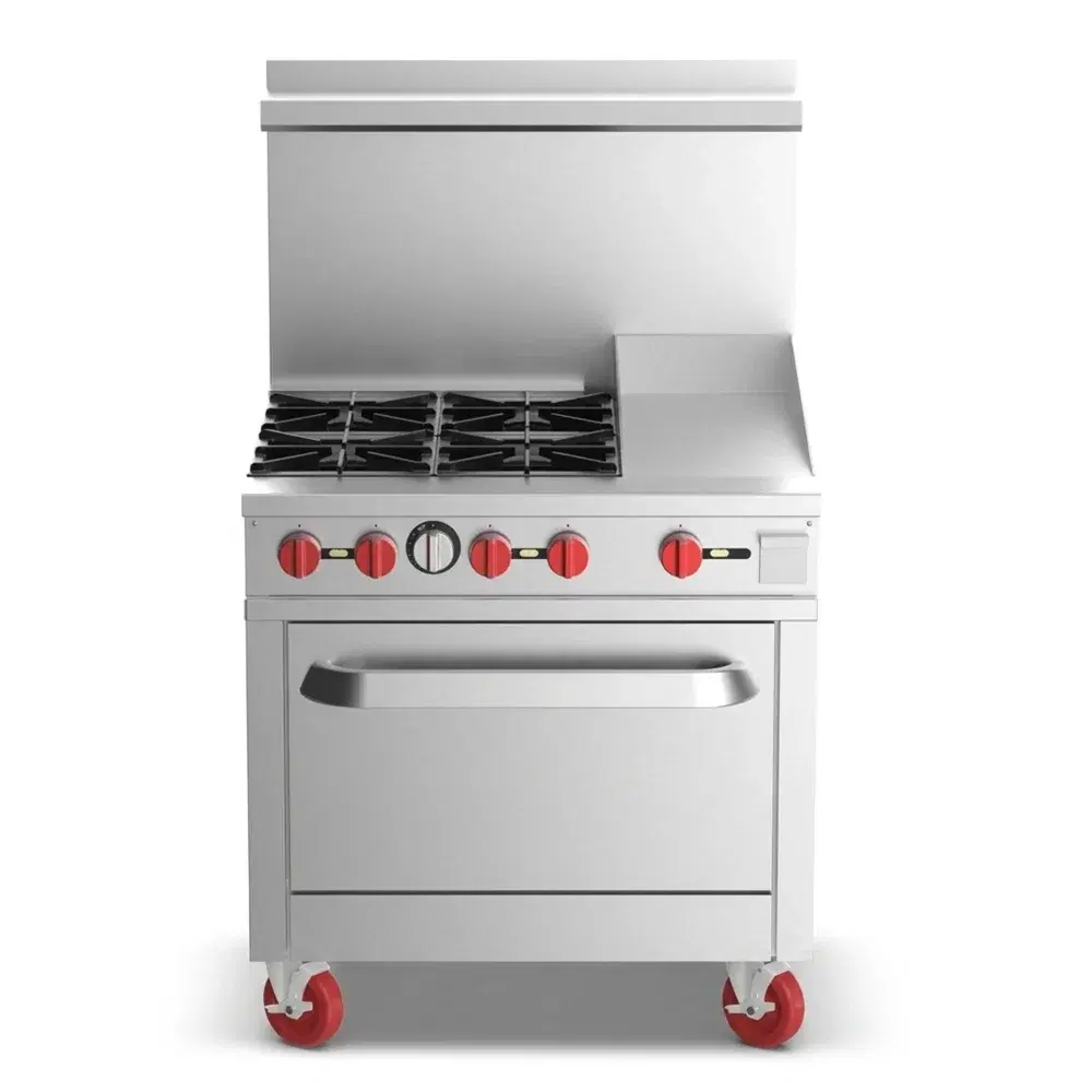 ProKitchen Series 36" Gas Range with 4 Burners, 12" Griddle & Oven, Natural Gas - 171,000 BTU