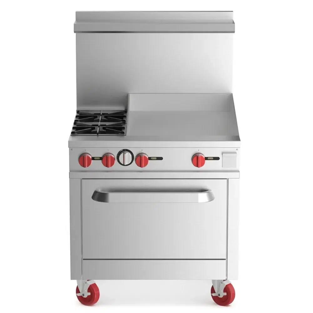 ProKitchen Series 36" Gas Range with 2 Burners, 24" Griddle & Oven, Liquid Propane - 131,000 BTU