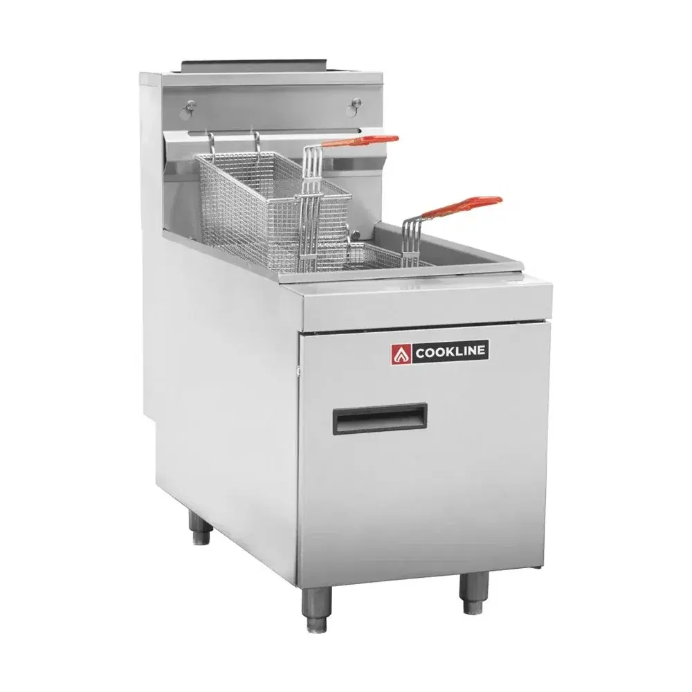 Cookline 15" Countertop Gas Fryer, 35 lbs Oil Capacity, Liquid Propane, 66,000 BTU
