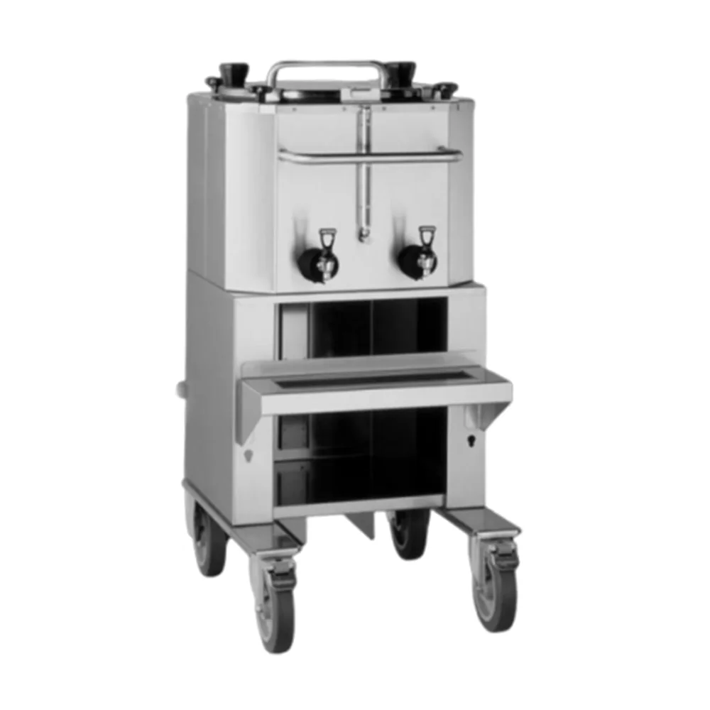 Fetco D021 LUXUS® Thermal Coffee Dispenser, 18 Gallon, with Cart, Stainless Steel