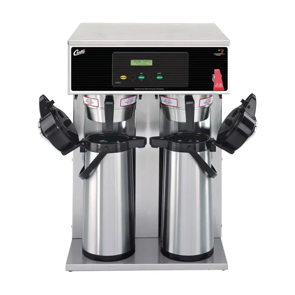 Curtis D1000GT12A000 Twin Airpot Coffee Brewer, 3 Gallon, Digital Controls, 220V