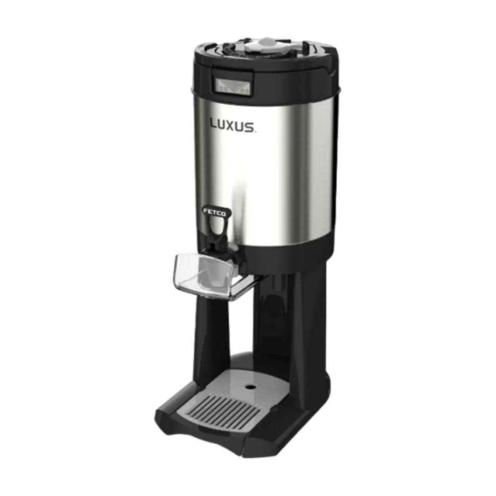 Fetco D450 LUXUS® Thermal Coffee Dispenser, 2 Gallon, Black, Stainless Steel