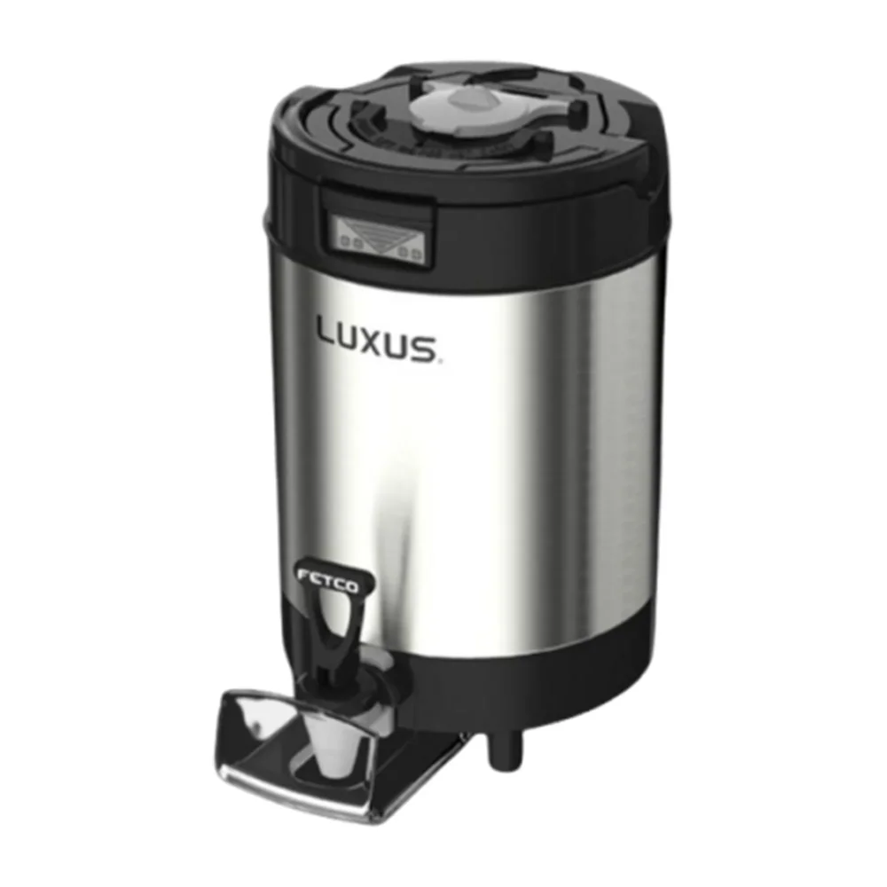 Fetco D453 LUXUS® Thermal Coffee Dispenser, 2 Gallon, Black, Stainless Steel