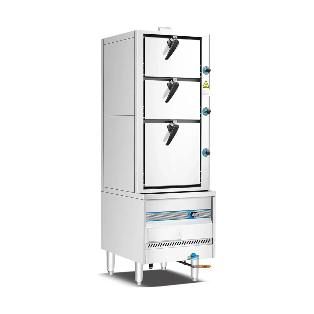 Dukers Commercial Steamers, Silver, 1-Year Warranty