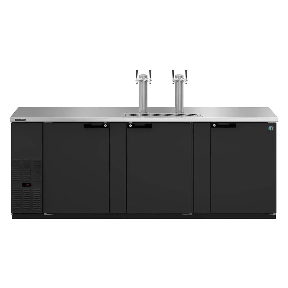 Hoshizaki DD95 95.5" DD Series Kegerator Beer Dispenser with 5 Keg Capacity, 2 Columns, Black, 115v