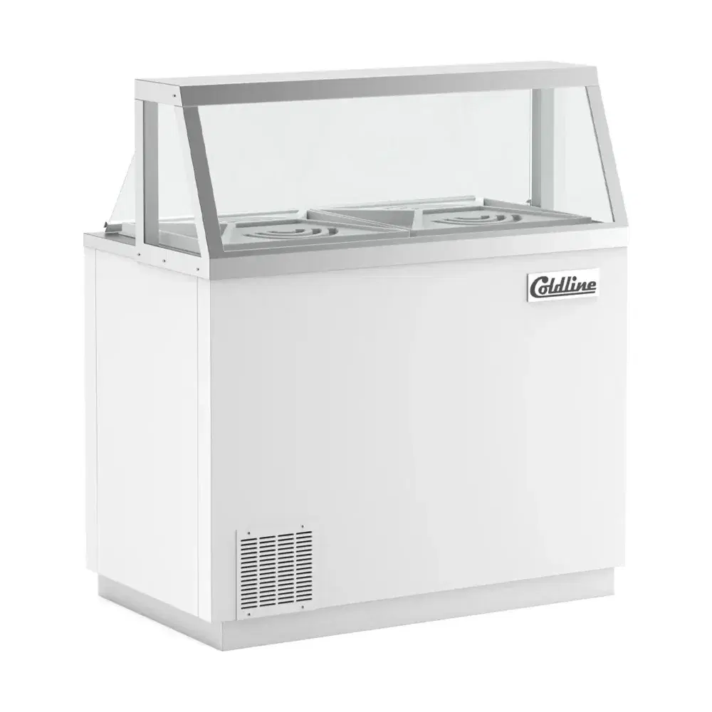 Coldline 47" Ice Cream Dipping Cabinet Freezer with 8 Tubs Capacity, 1 Year Warranty
