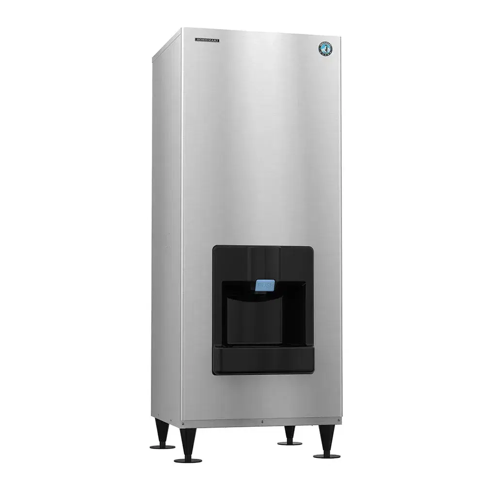 Hoshizaki DKM-500BWJ 30" Serenity 540 lb Floor Model Crescent Ice Dispenser, 200 lb Storage, Bucket Fill, 115v