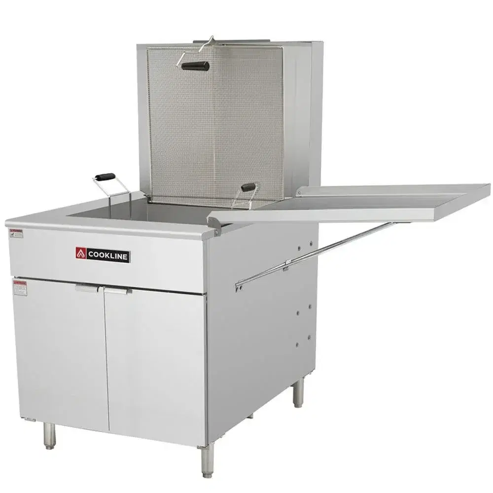 Cookline Flat Bottom Gas Countertop Funnel Cake / Donut Fryer, 125 lb., 90,000 BTU