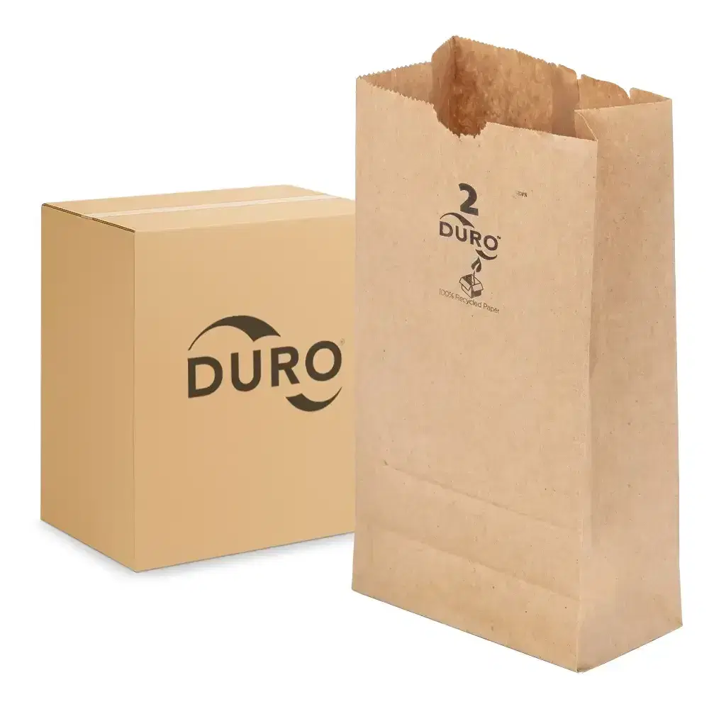Duro Kraft Paper Bag, 4.32" x 2.44" x 7.88", 500 Bags/Case