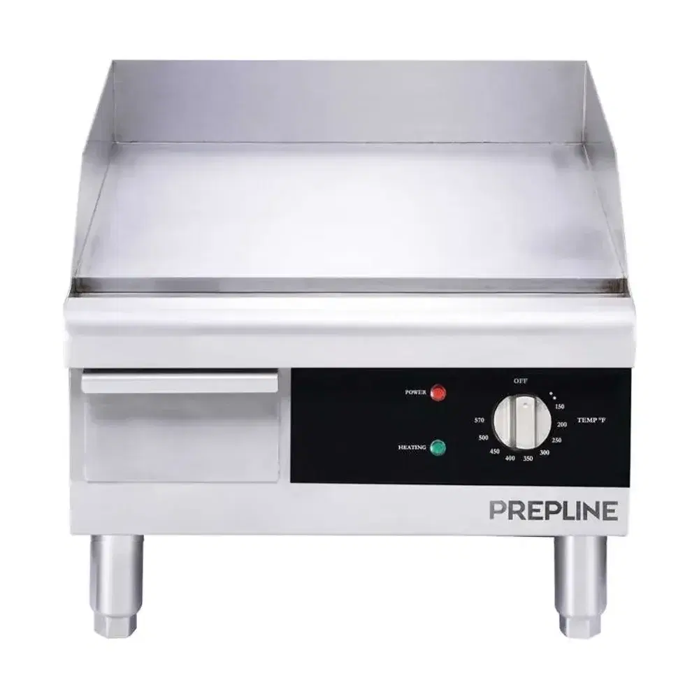 Prepline 16" Thermostatic Countertop Electric Griddle, 1750W, 120V, 1 Year Warranty