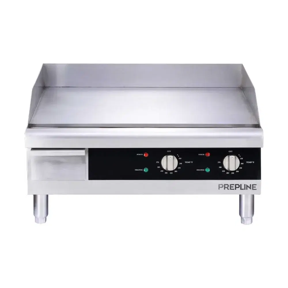 Prepline 24" Thermostatic Countertop Electric Griddle, 208/240V, 1 Year Warranty