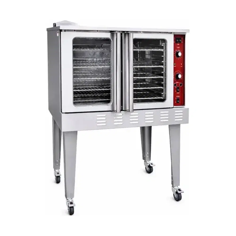 Prepline 38" Full Size Gas Convection Oven, Single Deck, Legs, 120V, 54,000 BTU