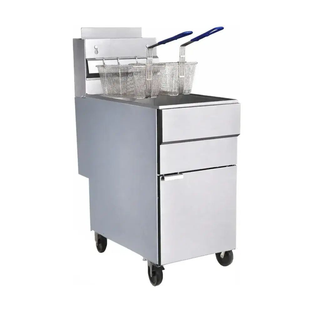 Prepline 16" Commercial Gas Fryer, 40 lbs Oil Capacity, Liquid Propane, 90,000 BTU
