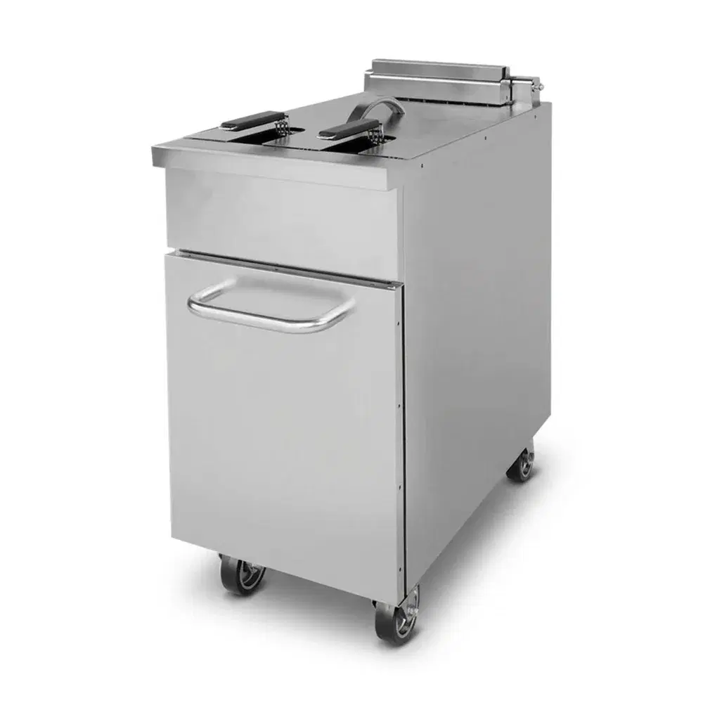 Pegasus FR-50E 16" Electric Floor Fryer, 50lb Capacity, 208V, 3 Phase