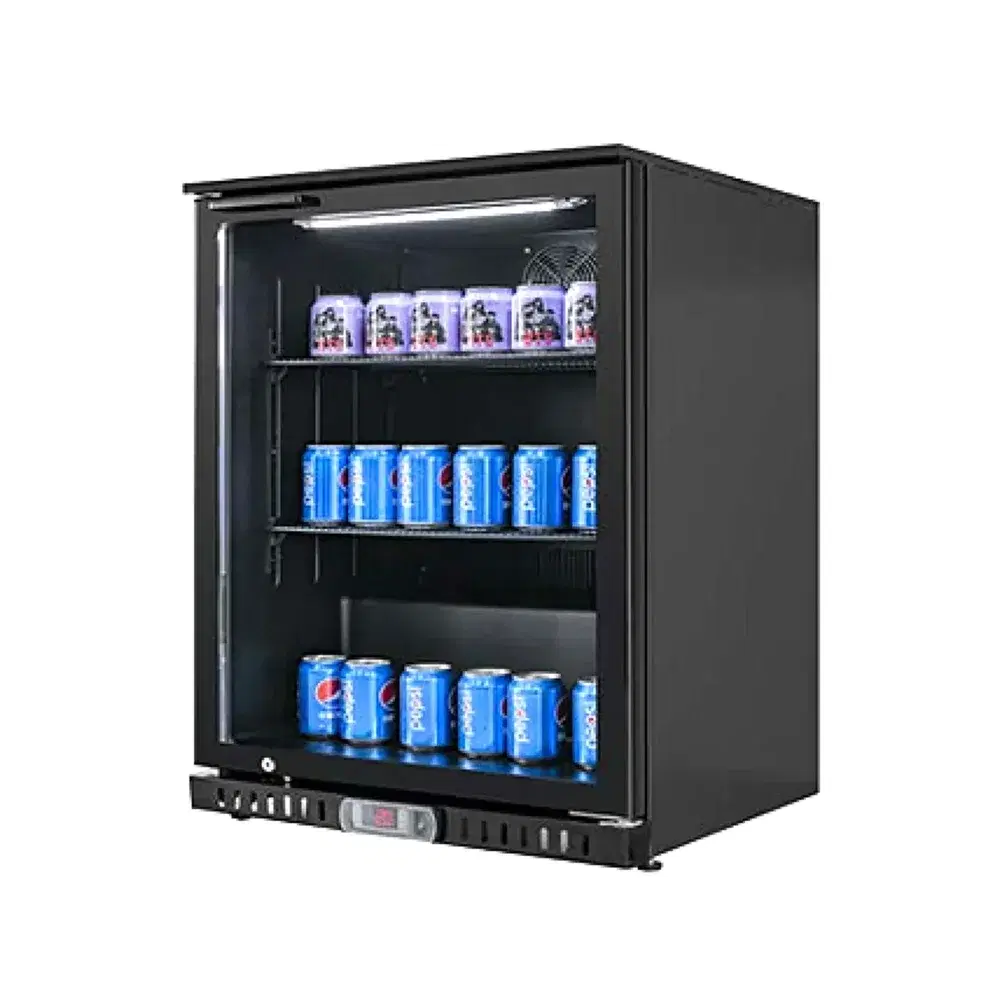 Frigomax Series 24" Back Bar Cooler, 1 Swing Glass Door, Black Coated Steel, 1 Year Warranty