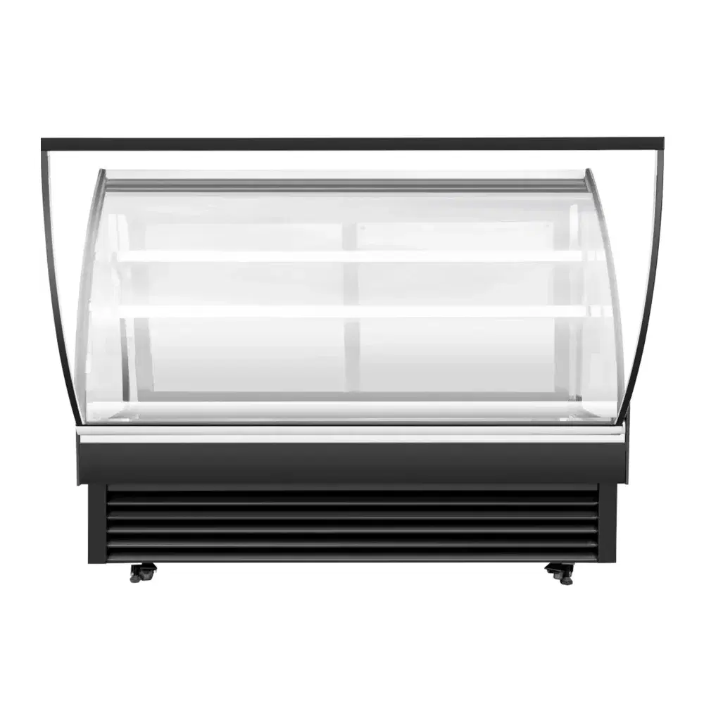 Frigomax Series 59" Refrigerated Display Case with Curved Glass, 16 cu. ft., 1 Year Warranty