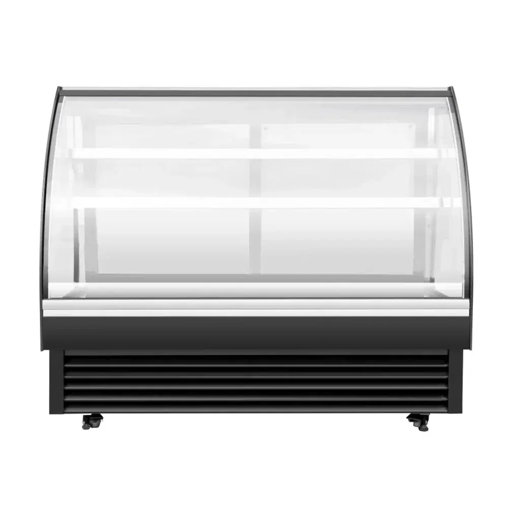 Frigomax Series 71" Refrigerated Display Case with Curved Glass, 20 cu. ft., 1 Year Warranty