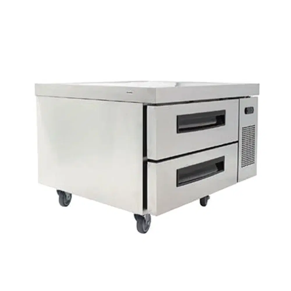 Frigomax Series 36" Chef Base Refrigerator, 2 Drawers, Holds (18) 1/6 Pans, Stainless Steel, 1 Year Warranty