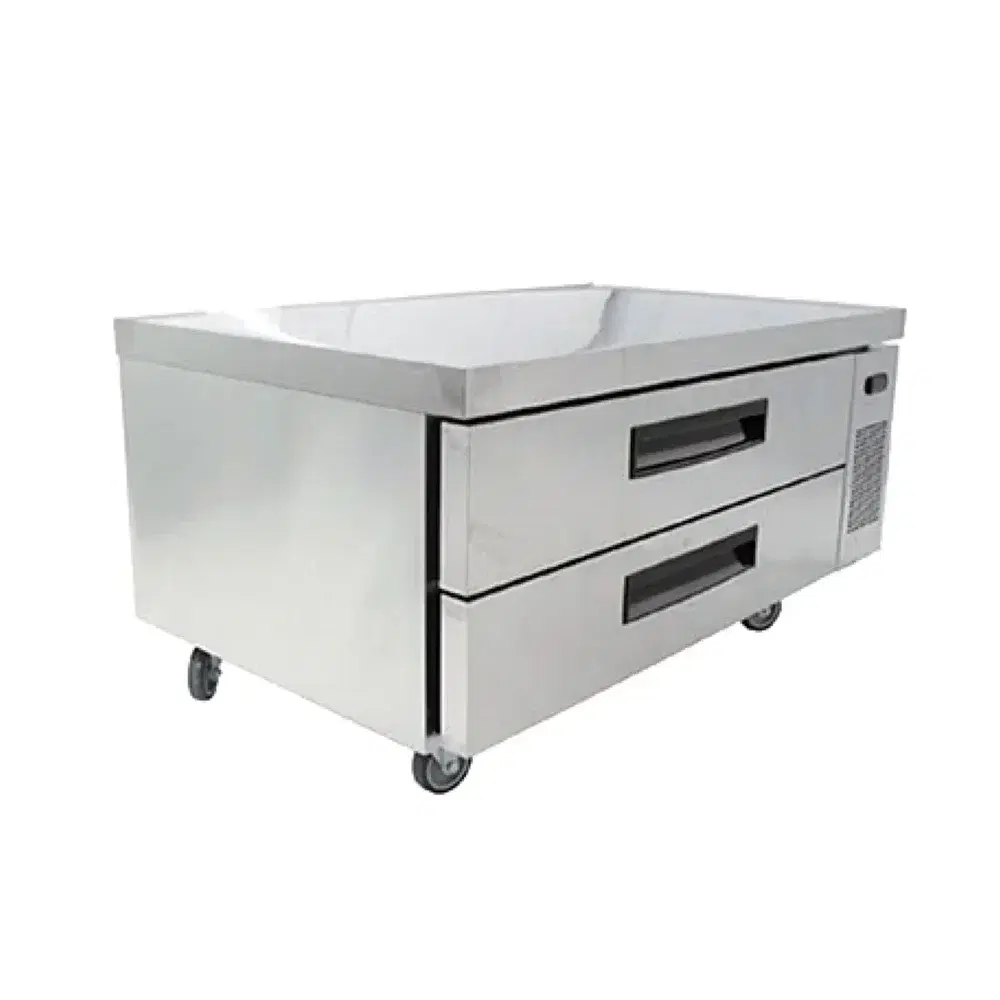Frigomax Series 52" Chef Base Refrigerator, 2 Drawers, Holds (30) 1/6 Pans, Stainless Steel, 1 Year Warranty