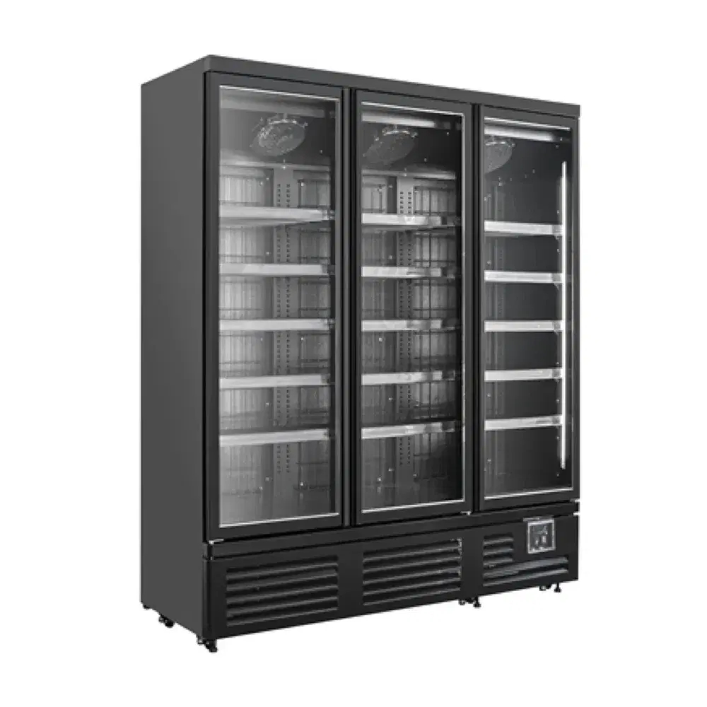 Frigomax Series 74" Commercial Merchandiser Refrigerator, 3 Swing Glass Door, 1 Year Warranty