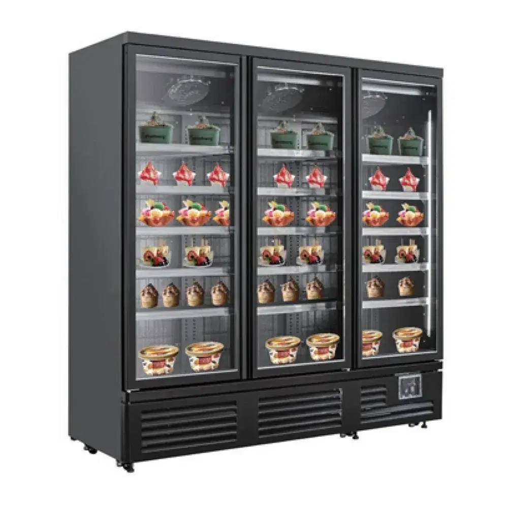 Frigomax Series 74" Glass Door Merchandising Freezer, 3 Swing Glass Door, 1 Year Warranty