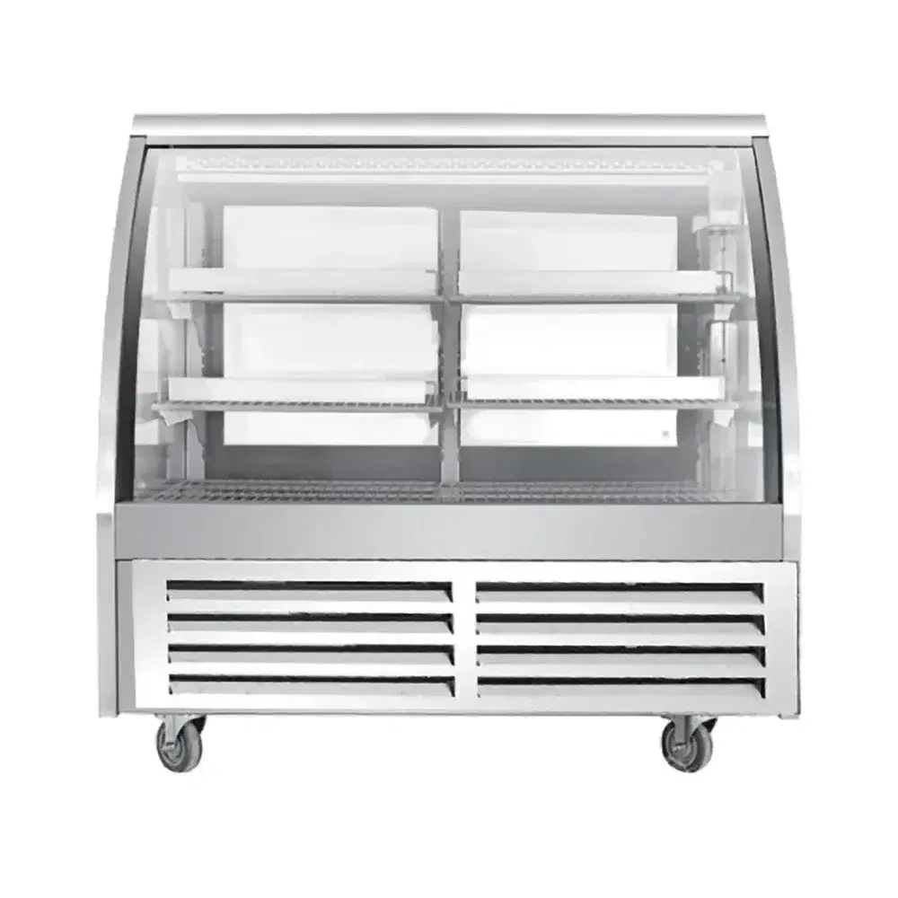 Frigomax Series 47" Refrigerated Display Case with Curved Glass, 16 cu. ft., 1 Year Warranty