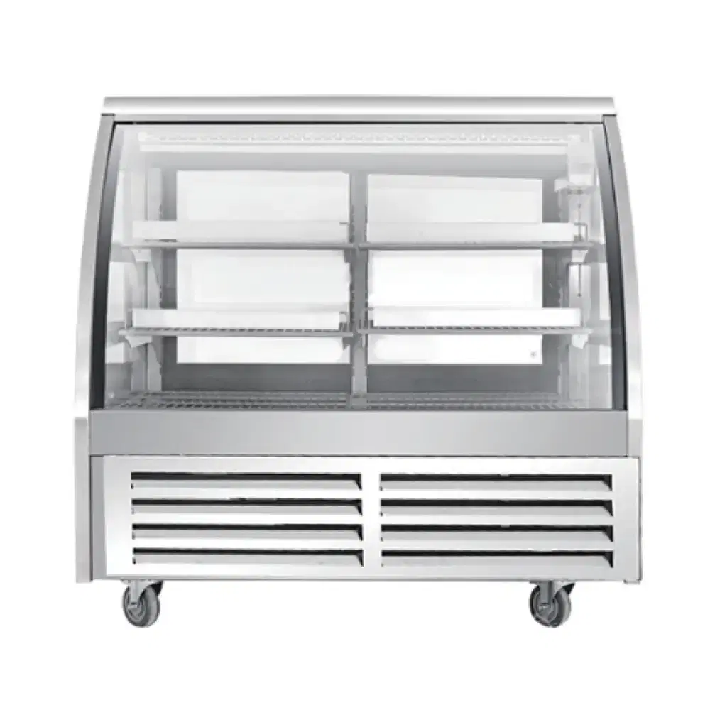 Frigomax Series 36" Refrigerated Display Case with Curved Glass, 12 cu. ft., 1 Year Warranty